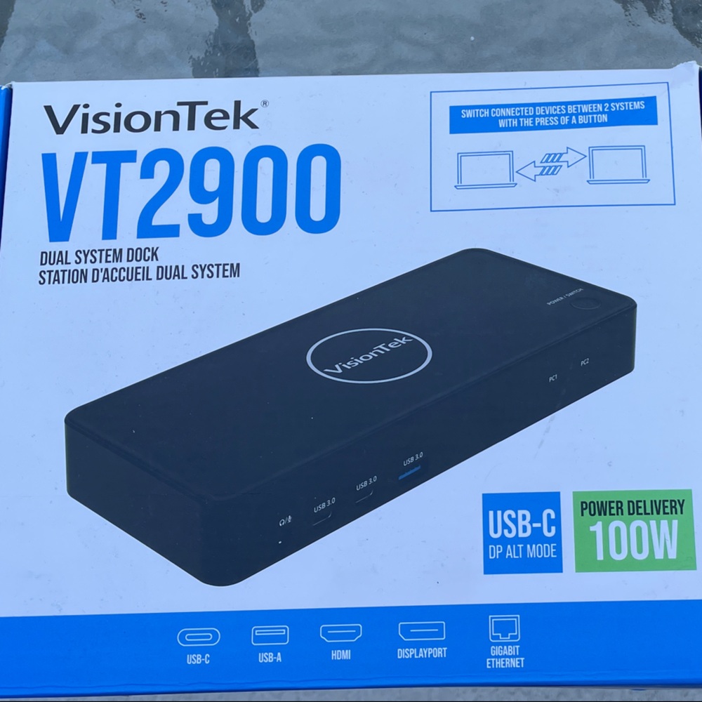 VT2900 Dual System Dock - Black